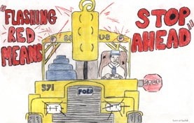 Flashing RED Means Stop Ahead poster