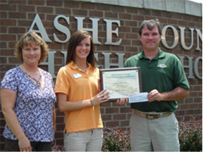 Katie Blevins receives award
